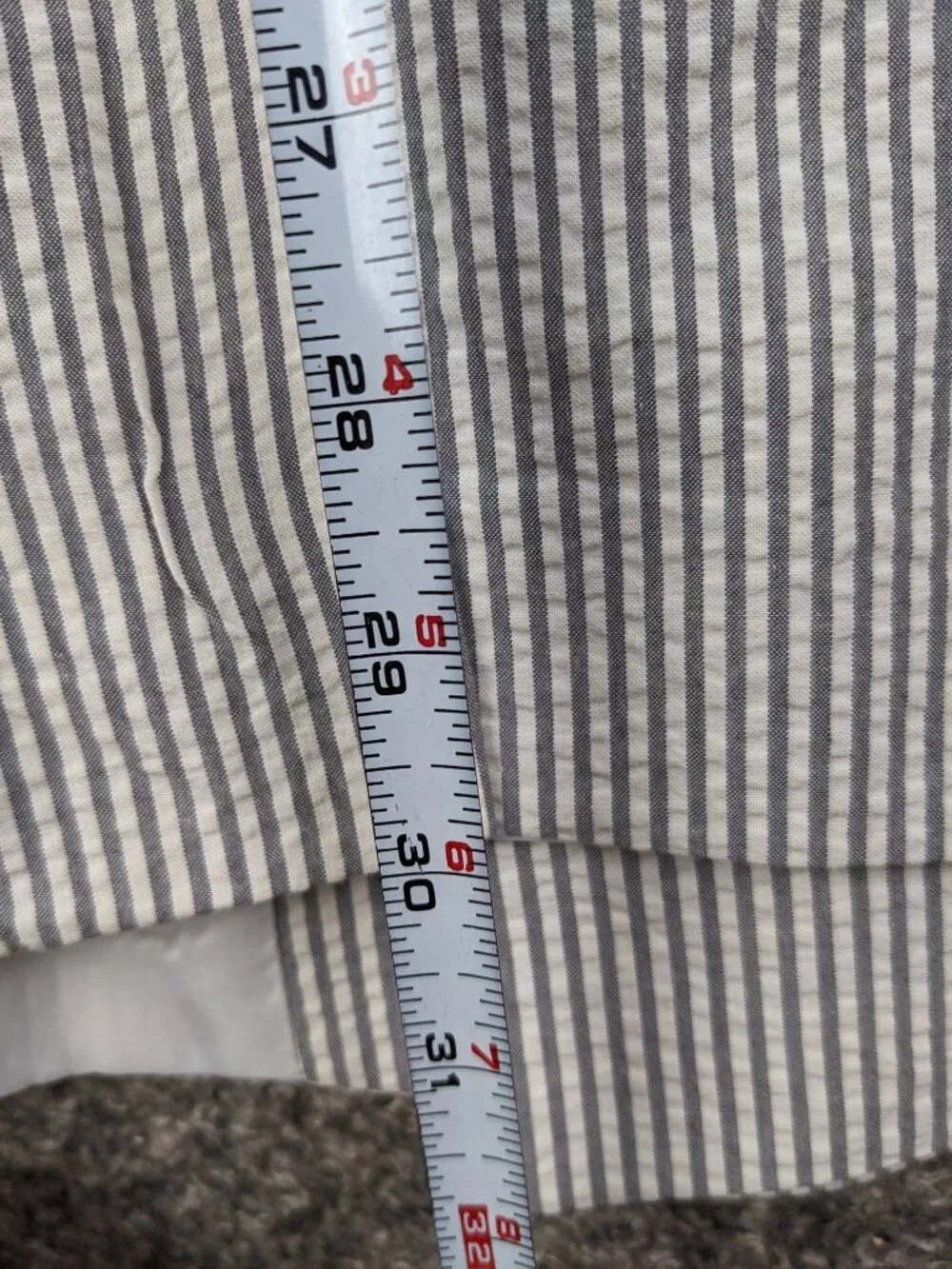 Studiosuits Sport Coat 42R Seersucker Double Breasted Peak Lapel Gray Striped